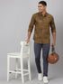 Men Olive Print Sustainable Casual Shirt