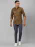 Men Olive Print Sustainable Casual Shirt
