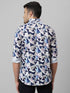 Mens Multicolour Geometric Printed cotton Linen Opaque Casual Shirt