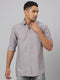 Men Maroon Stripped Sustainable Casual Shirt With Spread Collar