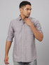 Men Maroon Stripped Sustainable Casual Shirt With Spread Collar