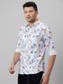 Mens Printed Casual Shirt Full Sleeve With Spread Collar