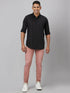 Mens Black Polka Dotted Sustainable Casual Shirt With Full Sleeves