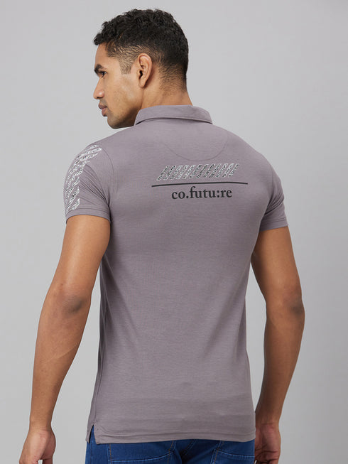 Men Olive Typography Printed Casual T-Shirt