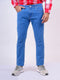 Mens Solid Light Blue Mid Rise Stretchable Jeans