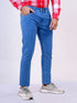 Mens Solid Light Blue Mid Rise Stretchable Jeans
