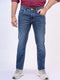 Mens Blue Mid Rise Regular Fit Stretchable Jeans
