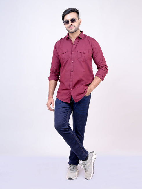 Mens Dark Blue Mid Rise Stretchable Jeans