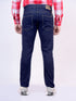 Mens Blue Color Mid Rise Stretchable Jeans