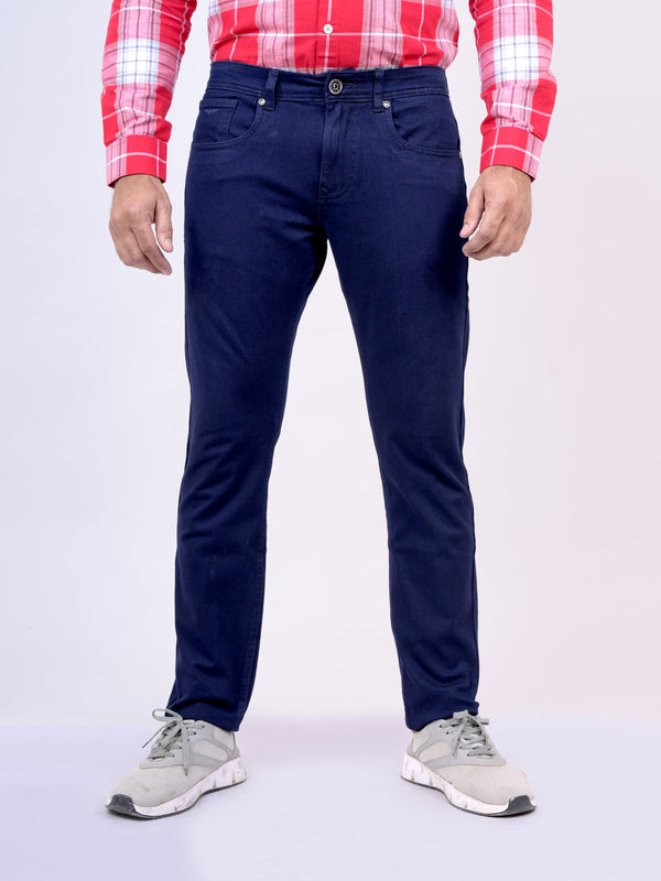 Mens Dark Blue Stretchable Casual Jeans