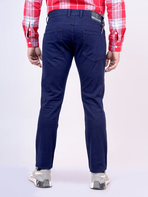 Mens Dark Blue Stretchable Casual Jeans