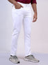 Mens White Stretchable Casual Jeans