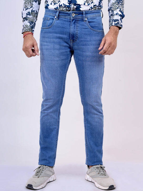 Mens Blue Stretchable Casual Jeans
