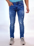 Men Blue Mid Rise Stretchable Denim Jeans