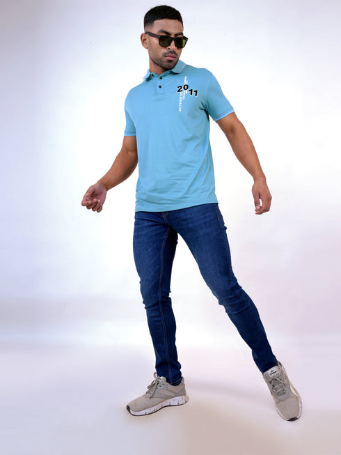 Men Mid Blue Mid Rise Stretchable Denim Jeans