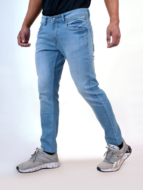 Men Blue Mid Rise Stretchable Casual Denim Jeans
