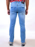Men Light Blue Color Mid Rise Stretchable Denim Jeans