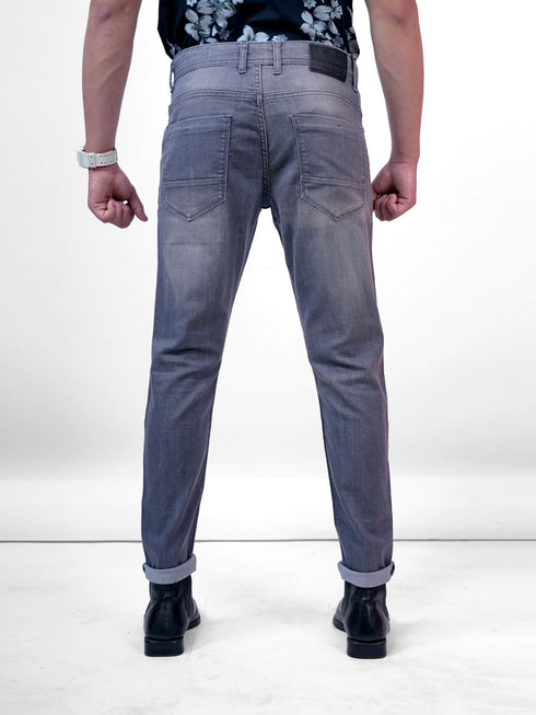 Men Grey Mid Rise Stretchable Denim Jeans