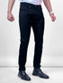 Men Solid Black Mid Rise Stretchable Denim Jeans