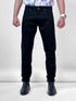 Men Plain Black Mid Rise Stretchable Denim Jeans