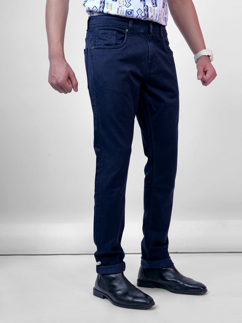 Men Dark Blue Mid Rise Stretchable Jeans