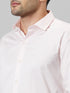 Mens Baby Pink Cotton Linen Opaque Casual Shirt Full Sleeves With Spread Collar