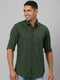 Men Green & Black Checked Sustainable Casual Shirt With Full Sleeves