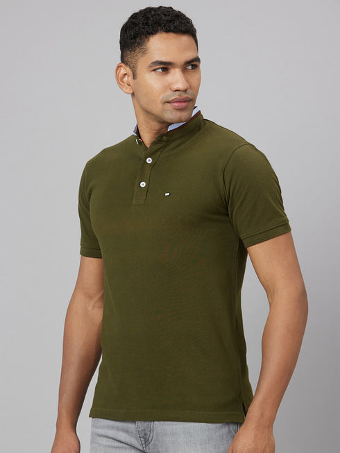Men Olive Solid Lounge T-Shirt