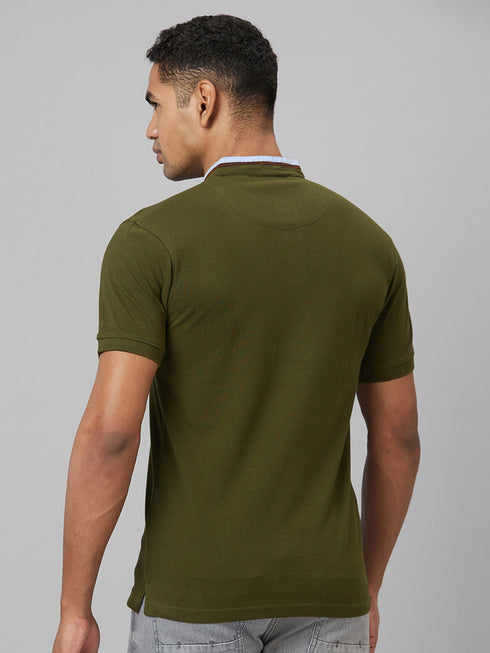 Men Olive Solid Lounge T-Shirt