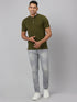 Men Olive Solid Lounge T-Shirt