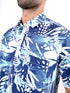 Men Navy Blue Floral Printed Sustainable Casual Half Shirt