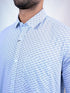 Men White Geometric Printed Sustainable Casual Full Shirt