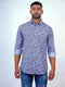 Men Blue Floral Printed Sustainable Casual Full Shirt