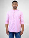 Men Pink Stripes Printed Sustainable Casual Full Shirt
