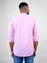 Men Pink Stripes Printed Sustainable Casual Full Shirt