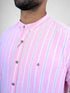 Men Pink Stripes Printed Sustainable Casual Full Shirt