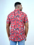 Men Red Geometric Printed Sustainable Casual Short Shirt