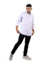 Men White Floral Printed Sustainable Casual Full Shirt