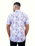 Men Light Blue Floral Printed Sustainable Casual Short Shirt
