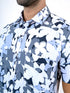 Men Gray Floral Printed Sustainable Casual Short Shirt