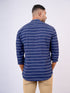 Men Navy Blue Striped Sustainable Casual Full Shirt