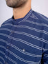 Men Navy Blue Striped Sustainable Casual Full Shirt