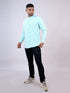 Men Aqua Blue Solid Sustainable Casual Full Shirt