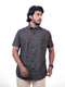 Men Black Printed Sustainable Casual Half Shirt