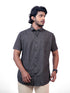 Men Black Printed Sustainable Casual Half Shirt