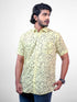 Men Yellow Printed Sustainable Casual Half Shirt