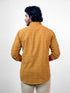Men Mustard Printed Sustainable Casual Full Shirt