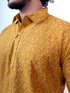 Men Mustard Printed Sustainable Casual Full Shirt