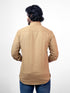 Men Beige Solid Sustainable Casual Full Shirt