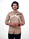 Men Brown Striped Sustainable Casual Full Shirt